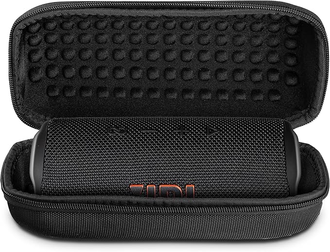 JBL Flip 6 Portable Wireless Speaker | Deep Bass Sound, IP67 Waterproof Rating | Bluetooth Audio for Outdoor, Travel, Beach, Hiking, and Home Use (Black) with Travel Case + Microfiber Cloth