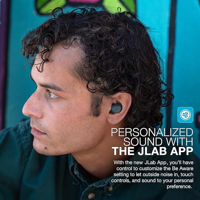 JLab JBuds Mini True Wireless Bluetooth Earbuds with Charging Case, Sage, IP55 Sweat and Dust Proof, Bluetooth Multipoint, Be Aware Audio, 3 EQ Sound Settings, Crystal Clear Calls