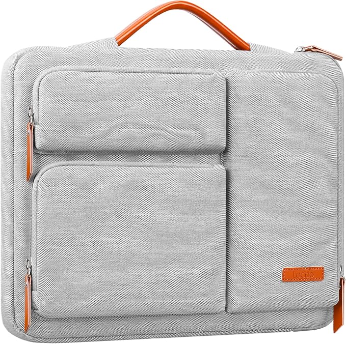 Lacdo 360° Protective Laptop Sleeve Case for MacBook Air/Pro, 13-13.3 inch Notebook, 14 inch MacBook Pro M5 Pro/Max A3426 A3427 (2026), M5/M4/M3/M2/M1 A3434 A3112 A3401 A3185 A2992 Computer Bag, Gray