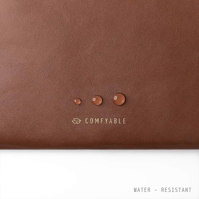 Comfyable Leather Laptop Sleeve Compatible with 16 Inch MacBook Pro M5 Pro/Max & 15 Inch MacBook Air M5 2026 (Loose Fit), Brown