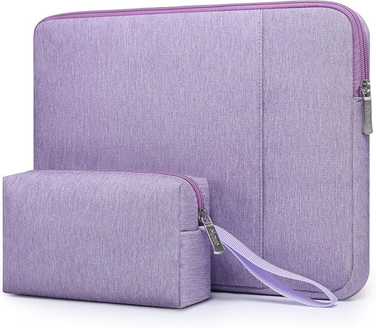 HYZUO 13 Inch Laptop Sleeve Bag Set for MacBook Air 13 M5/M4/M3/M2/M1 A3449 2026-2018, 13" MacBook Neo 2026 A3404, MacBook Pro 13 M2/M1 2026-2016, iPad Pro/Air 13, XPS 13, Surface Pro, Lilac Purple