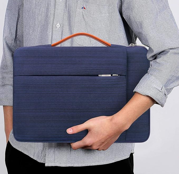 Lacdo 360° Protective Laptop Sleeve Case for 15 inch New MacBook Air M5/A3448 (2026), M4 A3241 2025, M3 A3114, M2 A2941 2024-2023, 15 inch MacBook Pro A1990 A1707, Computer Bag, Water-Resistant, Blue