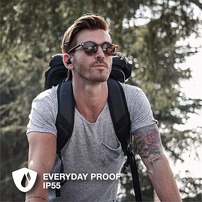 JLab JBuds Air True Wireless Signature Bluetooth Earbuds + Charging Case, Black, IP55 Sweat Resistance, Bluetooth 5.0 Connection, 3 EQ Sound Settings Signature, Balanced, Bass Boost