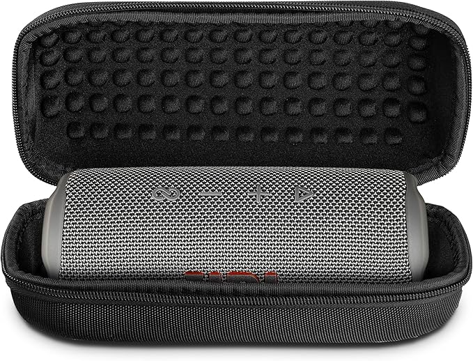 JBL Flip 6 Portable Wireless Speaker | Deep Bass Sound, IP67 Waterproof Rating | Bluetooth Audio for Outdoor, Travel, Beach, Hiking, and Home Use (Gray) with Travel Case + Microfiber Cloth