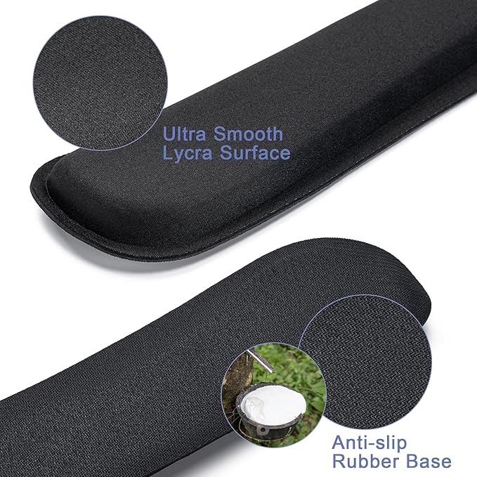 Hoewina Keyboard Wrist Rest,Ergonomic Wrist Rest,Superfine Fabric and Gel Memory Foam Wrist Pad for Computer Keyboard for Easy Typing & Pain Relief, Suitable for Office, Family, Outdoor, Pink Marle