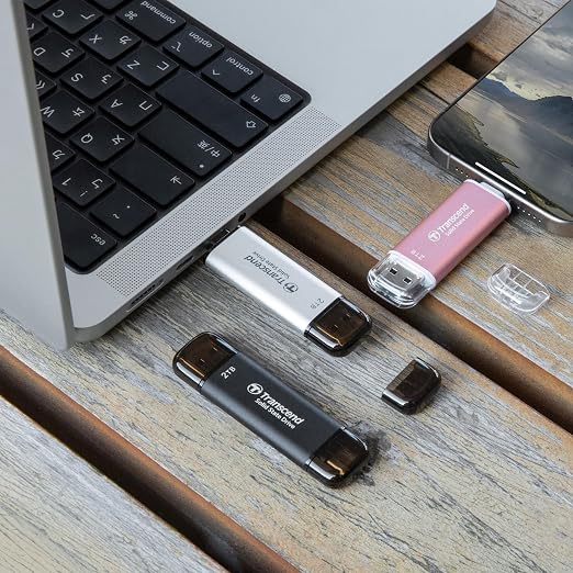 Transcend ESD310 1TB External SSD, Up to 1,050MB/s, Dual USB Drive for iPhone17,16,15, iPad&Mac/Pixel10/Tesla/Steam Deck/ROG Ally/MSI Claw/Android/PS5, 2-in-1 Type C &A, USB3.2Gen2 Portable SSD-Pink - Image 6