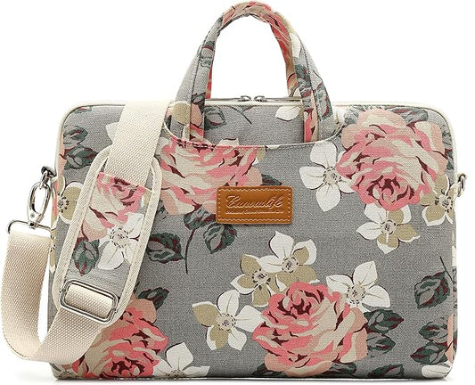 canvaslife Gray Roses Laptop Sleeve, 12/13 Inch | Waterproof
