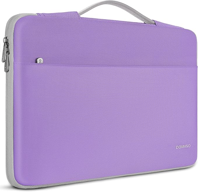 DOMISO 14 inch Laptop Case Sleeve Protective Cover Compatible with 15 inch MacBook Air M4 M3 M2,MacBook Pro,14-15 inch HP Dell ASUS Lenovo Chromebook,Waterproof Computer Cases Bag with Handle,Purple