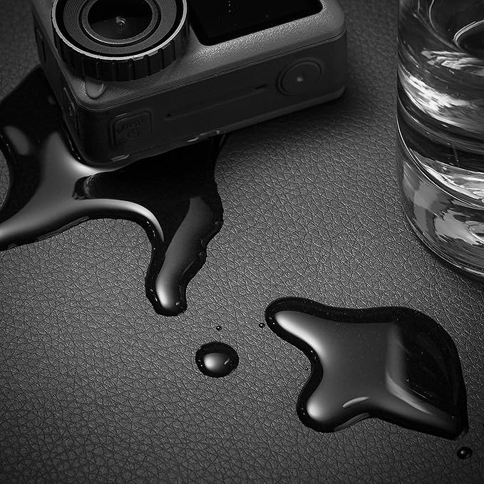 Nekmit Leather Desk Blotter Pad 34 x 17 Inches, Flat, Non-Slip, Waterproof, Black