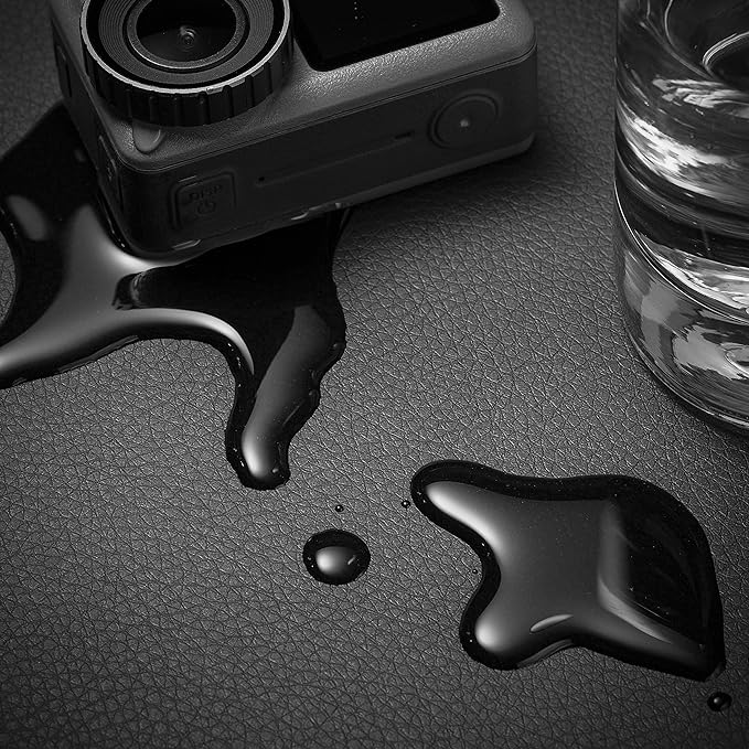Nekmit Leather Desk Blotter Pad 17 x 12 Inches, Flat, Non-Slip, Waterproof, Black